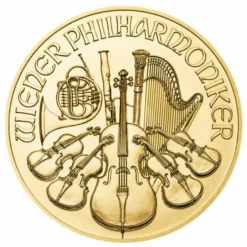 Introducing the 1 oz Austrian Gold Philharmonic Coin (BU) The 1 oz Austrian Gold Philharmonic Coin (BU) is a stunning piece of craftsmanship and a symbol of Austrian heritage. Minted by the Austrian Mint, this bullion coin is made from 99.99% pure gold, making it a valuable addition to any investment portfolio or a cherished gift for a loved one. Design The obverse of the coin features the Great Organ, located in the Golden Hall of the Musikverein in Vienna, Austria. This iconic instrument is a tribute to the country's rich musical history. The reverse side showcases a collection of musical instruments used by the Vienna Philharmonic Orchestra, including the Vienna horn, bassoon, harp, and four violins. Purity and Quality The 1 oz Austrian Gold Philharmonic Coin (BU) is known for its exceptional purity and quality. Each coin is guaranteed to contain 1 troy ounce of 99.99% pure gold. The BU (Brilliant Uncirculated) designation ensures that the coin is in pristine condition, with no signs of wear or handling.